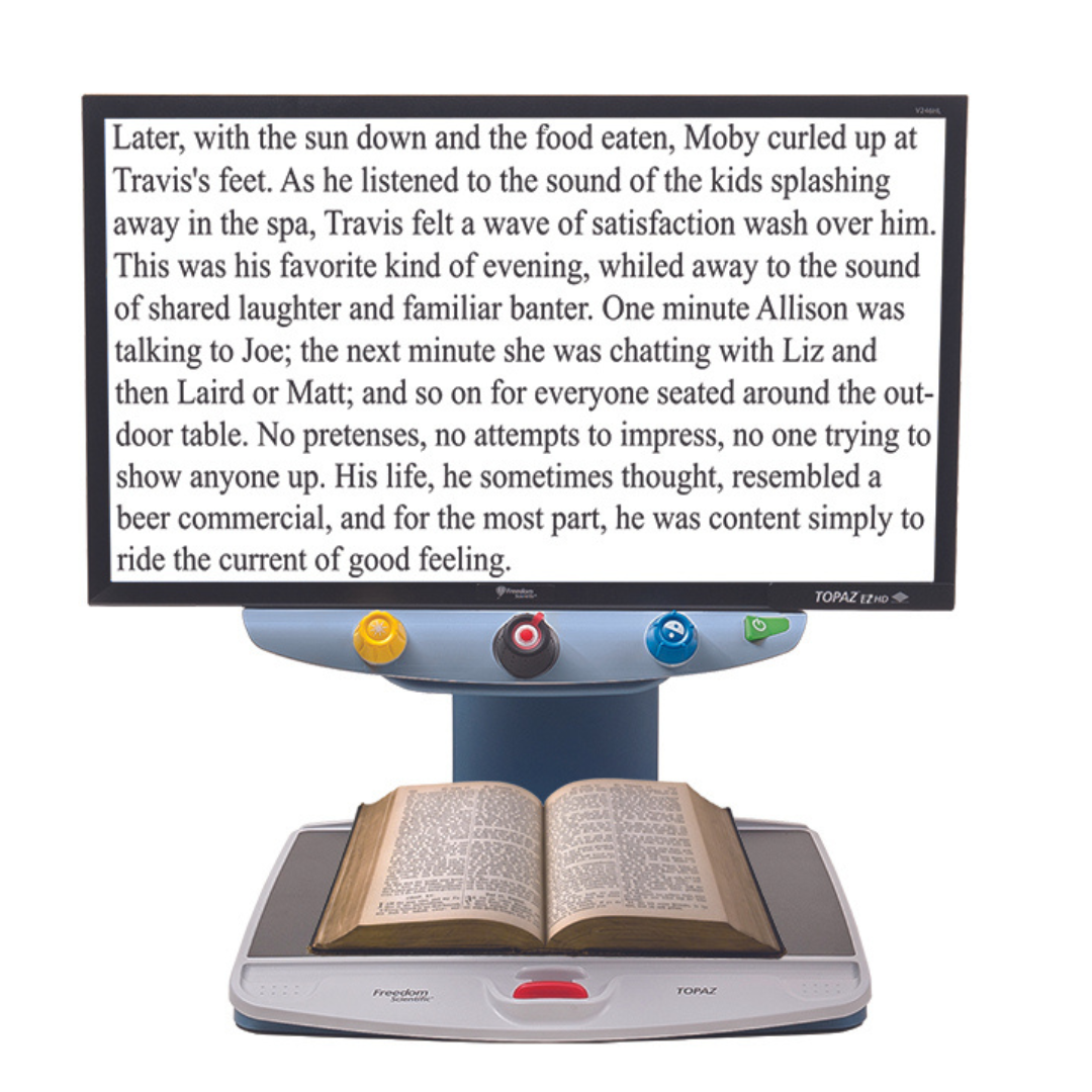Freedom Scientific Topaz EZ HD Desktop Video Magnifier - 64x Magnification - Senior.com Vision Enhancers